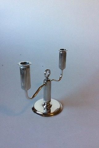 Antique Georg Jensen Candelabra with 2 arms in Sterling Silver by Sigvard Bernadotte no. 855D