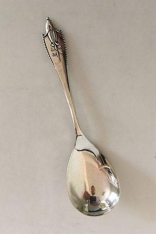 Antique Georg Jensen Akkeleje Sterling Silver Large Serving Spoon No 115