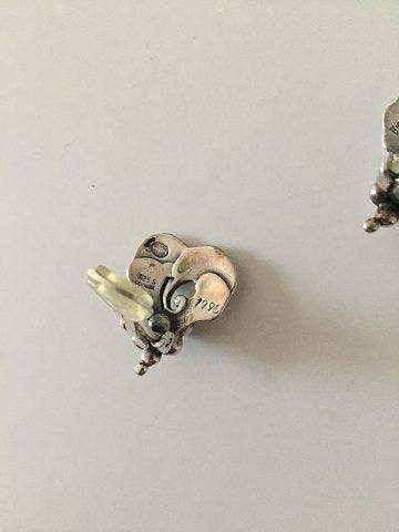 Antique Georg Jensen Sterling Silver Annual earclips from 1996
