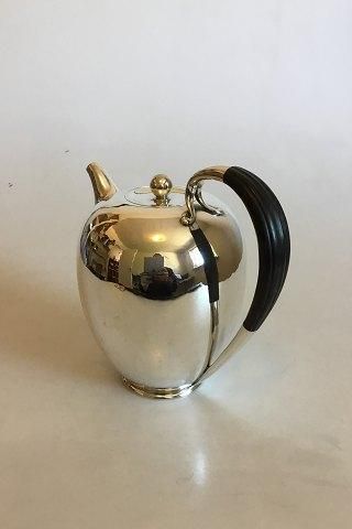 Antique Georg Jensen Sterling Silver Coffee Pot No 787 with Handle og Black Wood