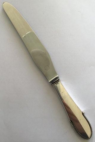 Antique Georg Jensen Sterling Silver Beaded Dinner Knife No 003