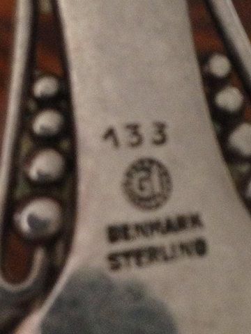 Antique Georg Jensen Sterling Silver Ornamental Spoon No 133