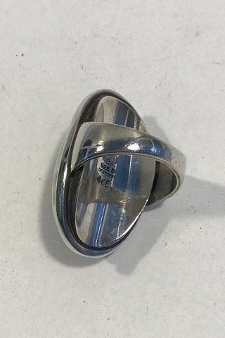 Antique Georg Jensen Sterling Silver Ring No 46E Hematite