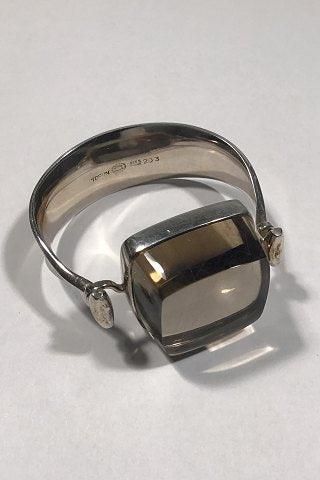 Antique Georg Jensen Sterling Silver Rutile Quartz Bracelet No 203 Torun