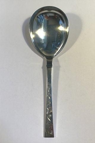 Antique Hans Hansen Arvesølv No. 12 w. decoration Sterling Silver Serving Spoon