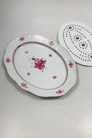 Antique Herend Hungary Apponyi Purple Oval Dish No 101/431
