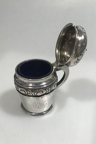 Antique J Holm Silver Mustard Pot