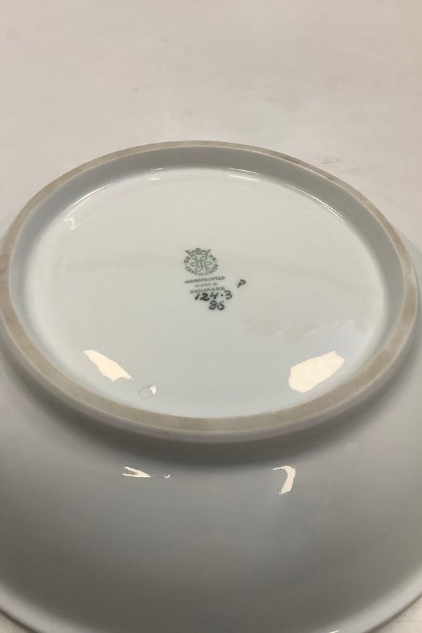 Antique Lyngby porcelain bowl with landscape motif No 124-3-86