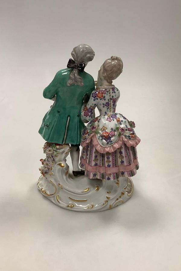 Antique Meissen Figure Couple in Rococo clothing August Ringler Model O 158