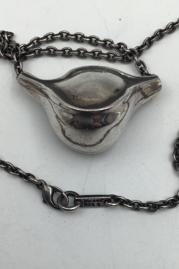 Antique Peder Musse Sterling Silver Necklace with Pendant