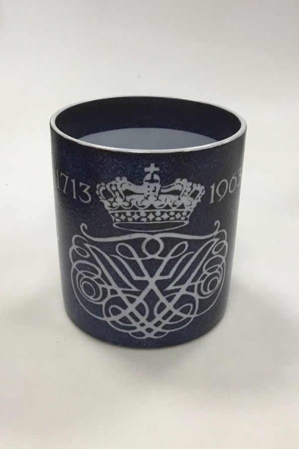 Antique Royal Copenhagen Faience Mug for the Army OfficeSchool 250th anniversary 1713-1963