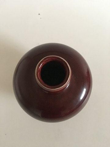 Antique Royal Copenhagen Stoneware vase in Oxblood Glaze Sang de Boeuf No 97/43