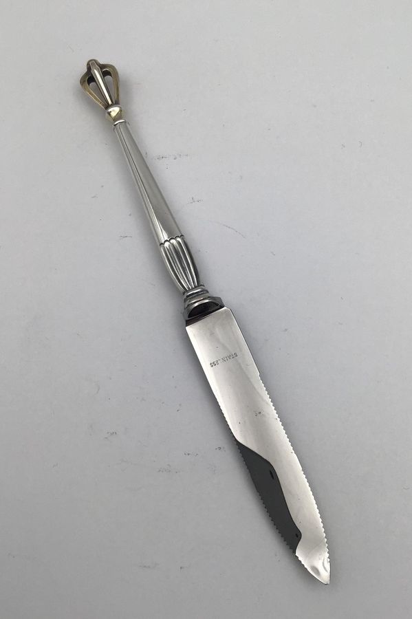 Antique W&S Sørensen Sterling Silver Crown Citrus Knife (Curved blade)