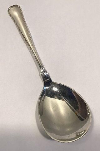 Antique W&S Sørensen Silver Dobbeltriflet Old Danish Serving Spoon