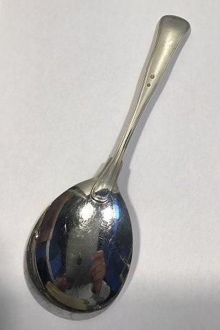 Antique W&S Sørensen Silver Dobbeltriflet Old Danish Serving Spoon
