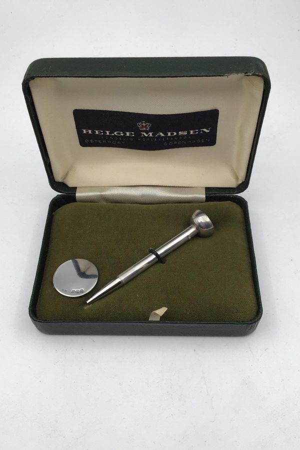 Antique William H. Manton, Birmingham, 1978 Sterling Silver Golf Pen and Marker Set