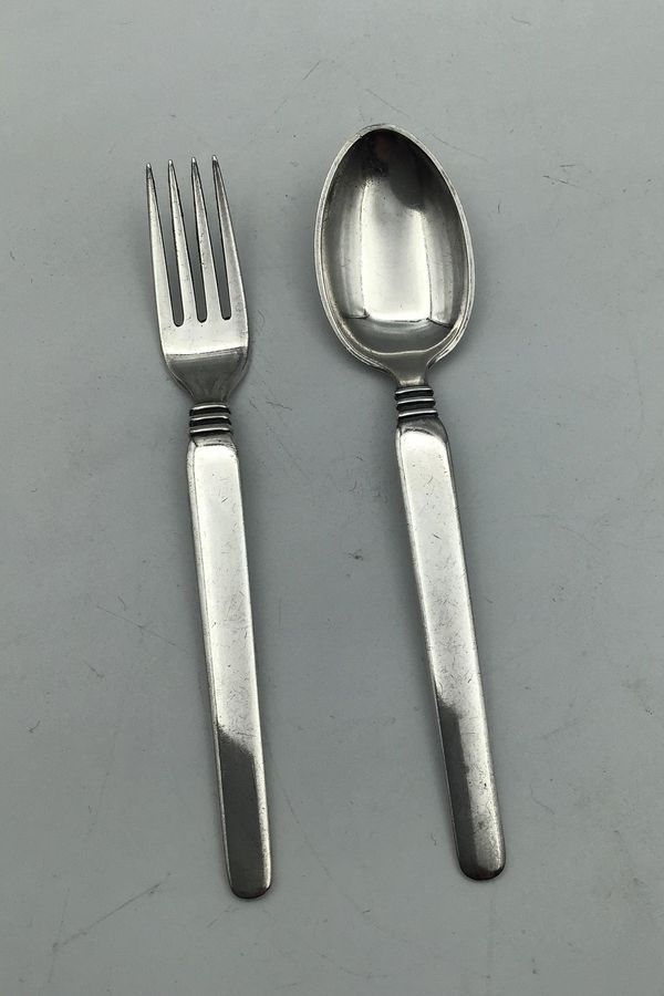 Antique Windsor Sølv Horsens Sølvvarefabrik Baby cutlery (Spoon and Fork)