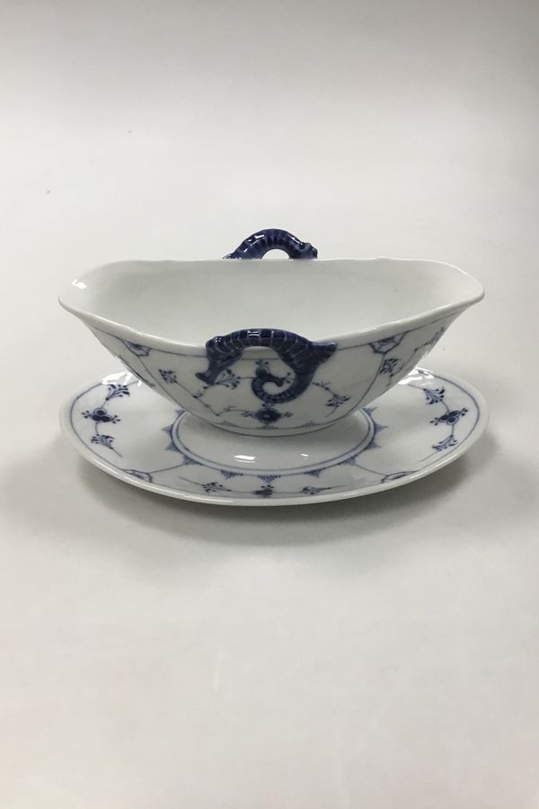 Antique Bing And Grondahl Blue Traditional Blue Fluted Sauce Boat No