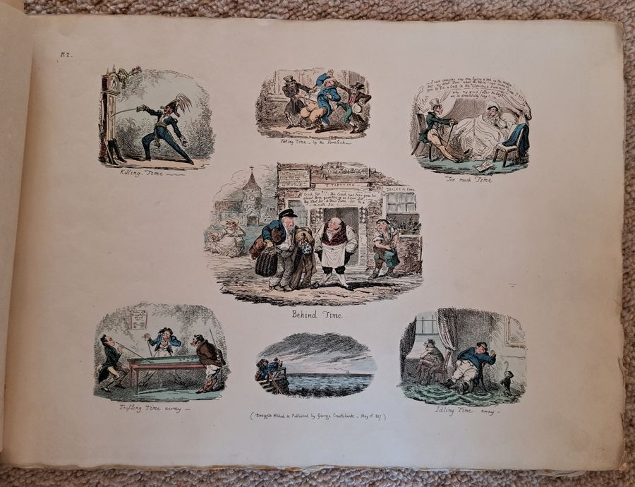 Antique Illustrations of Time by George Cruikshank (1829)