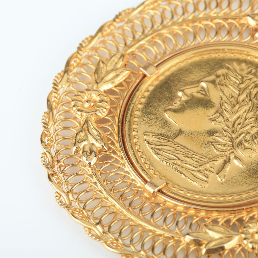 Antique 19K Gold Pendant Medal