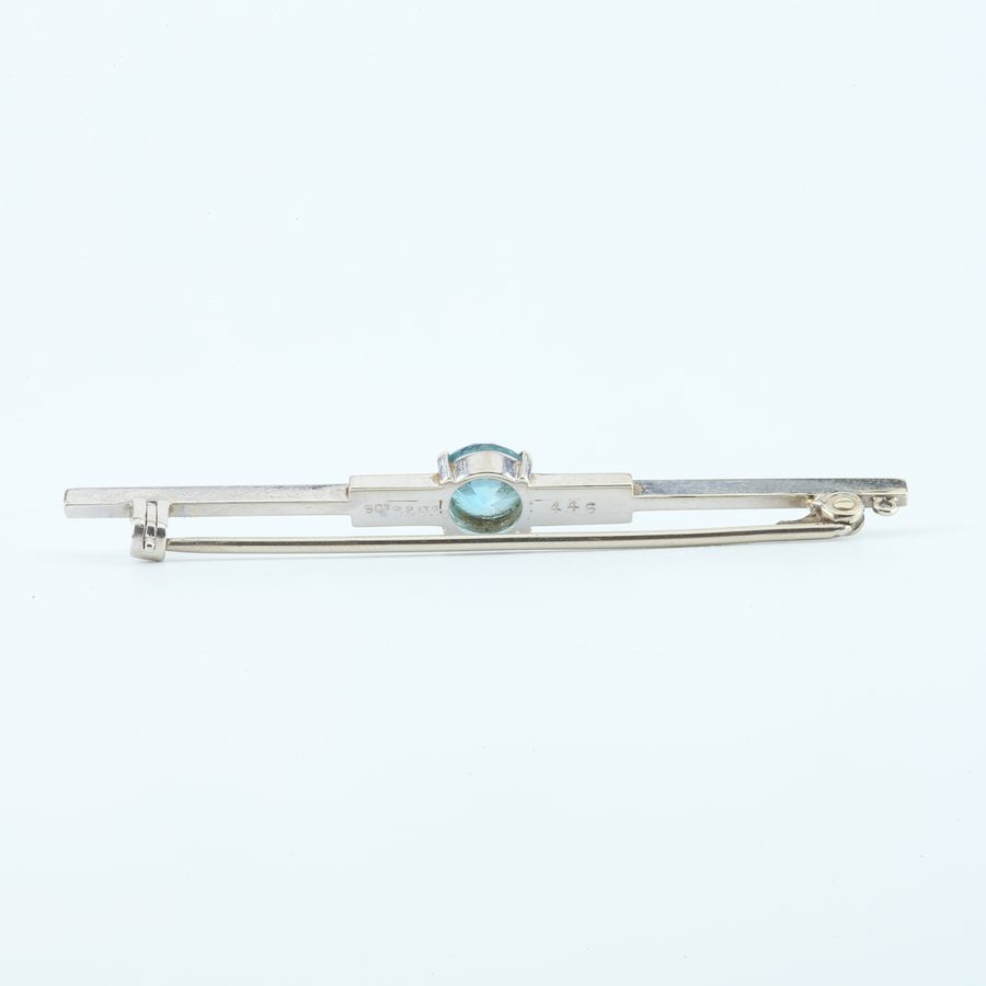Antique White Gold Brooch