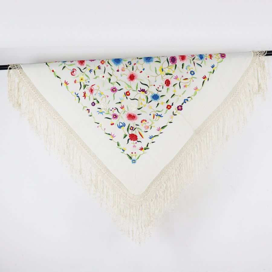 Hand-embroidered Silk Mantle from Manila
