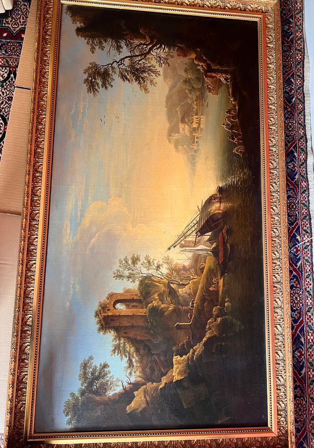 Antique 18th Century Italian Painting was owned by the former Iranian Prime Minster (Amir-Abbas Hoveyda) 