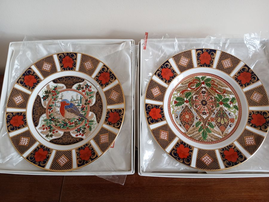 Antique Beautiful collection of Royal Crown Derby Christmas Plates