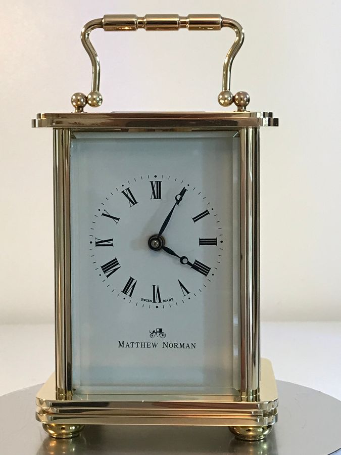 Matthew Norman quality brass carriage clock
