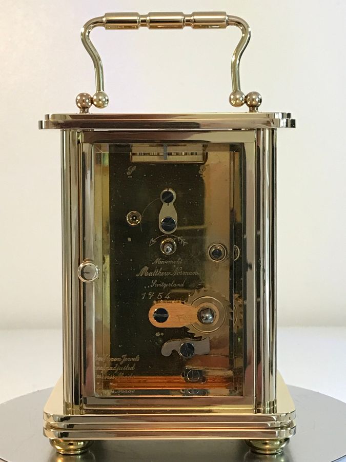 Antique Matthew Norman quality brass carriage clock