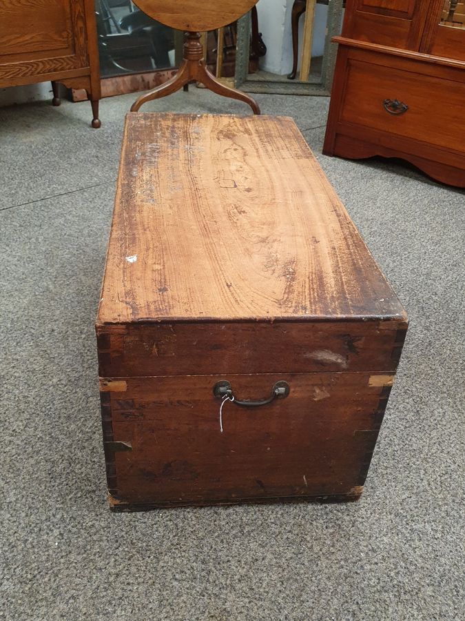 Antique Antique Camphor Wood Box Chest Table 