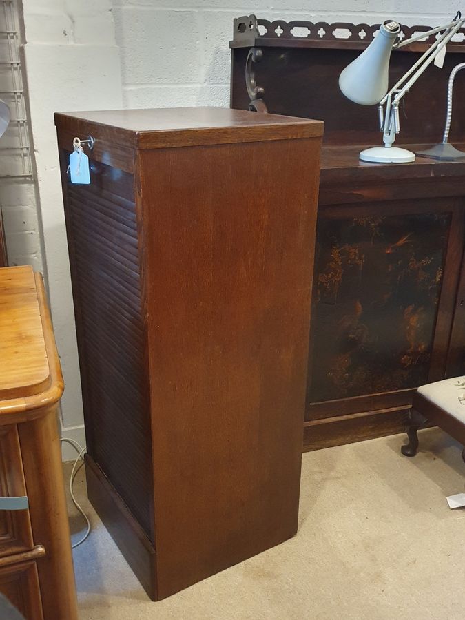 Antique Antique 1920's Oak Office Filing Cabinet 