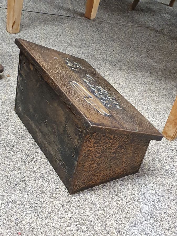 Antique Arts & Crafts Slipper Box 