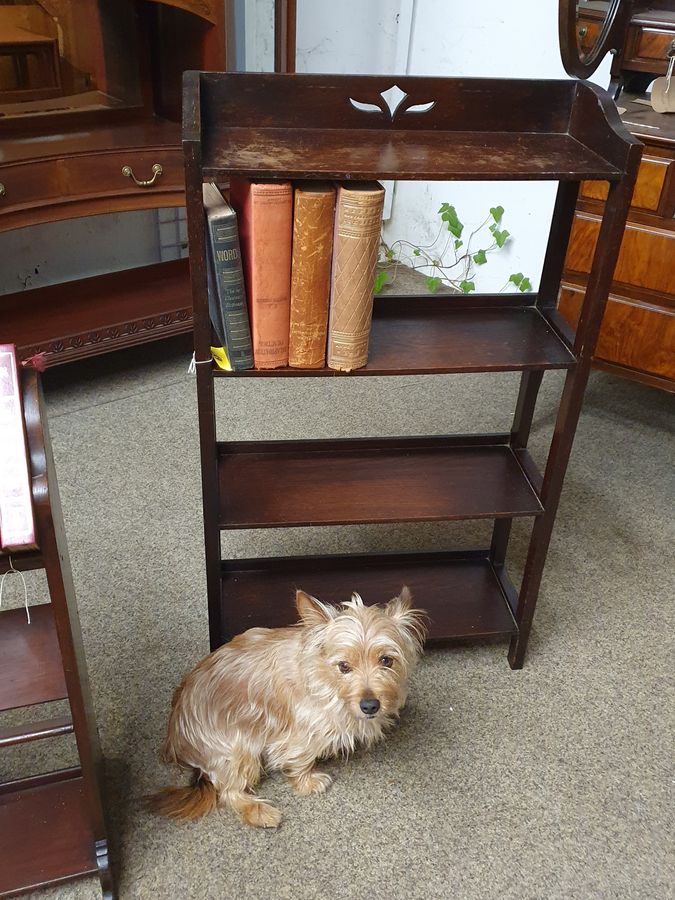 Antique Antique Arts & Crafts Bookcase Shelves 