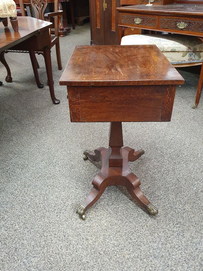 Antique Small Antique Pedestal Table