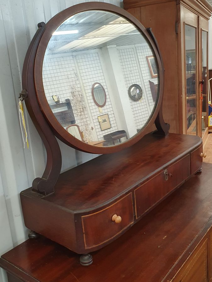 Antique Antique Large Dressing Table Swing Mirror 