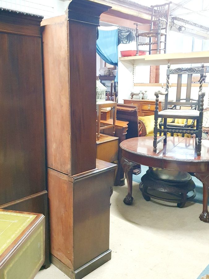 Antique Antique Victorian Glazed Top 2dr Bookcase 