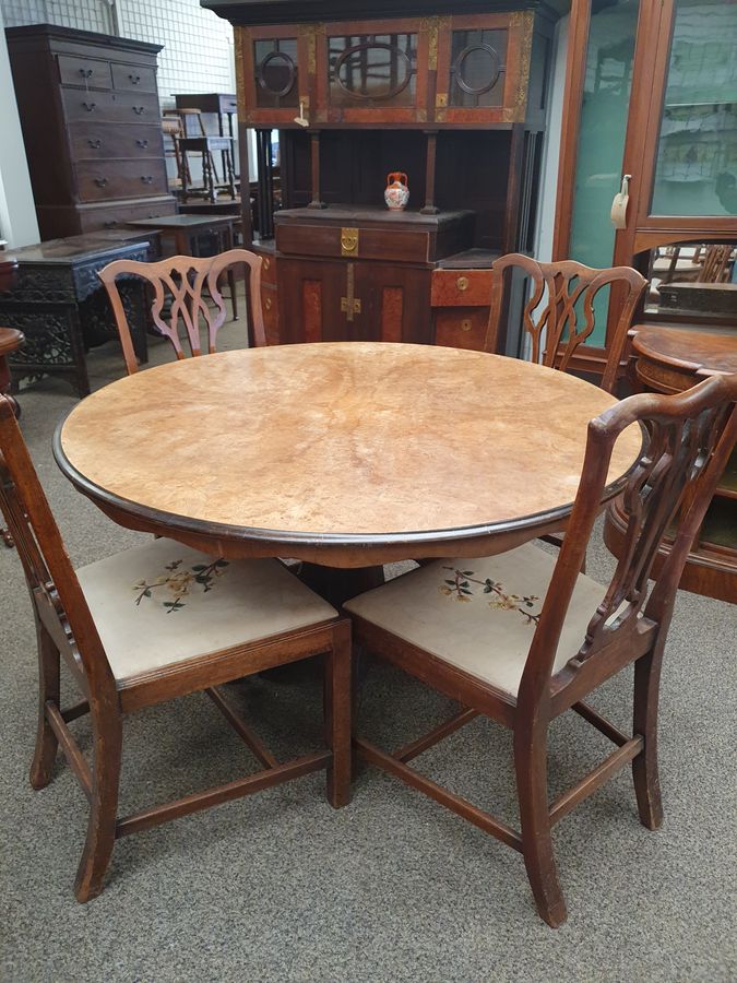 Antique Antique Root Wood Base Centre Dining Table