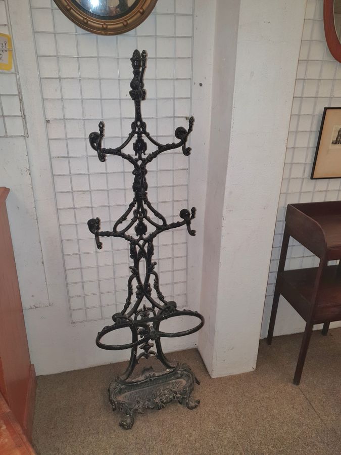 Small Antique Cast Iron Hall Stick Stand