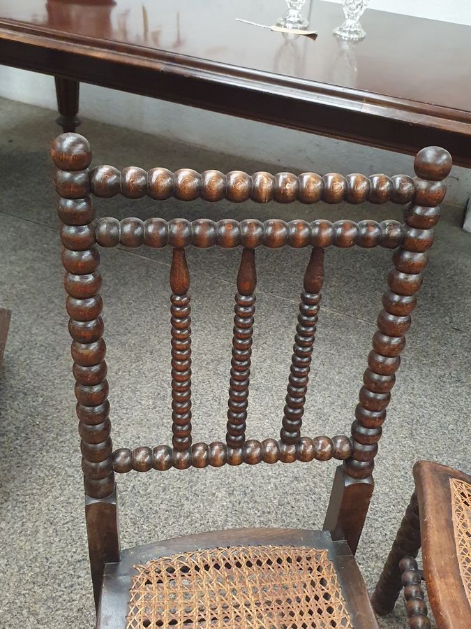 Antique Antique Pair of Victorian Bobbin Chairs
