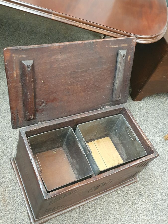 Antique Antique Oak Log Box Chest