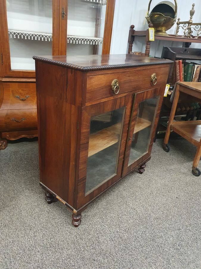 Antique Good Antique 19thC Regency Rosewood Side Cabinet 