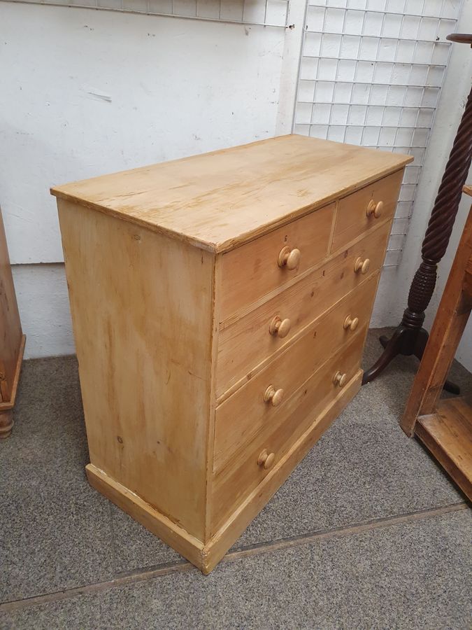 Antique Antique Victorian Pine Chest of Drawers 