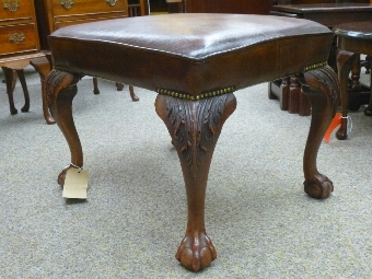 Antique Leather Stool