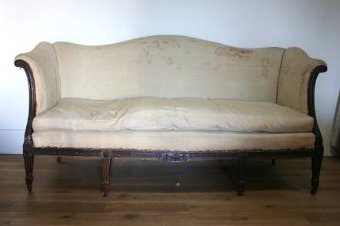 A C19th camel back sofa