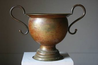 A C19th copper planter