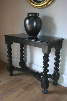 A C19th Ebonised consoleside table