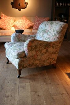 A C19th English Howard design armchair