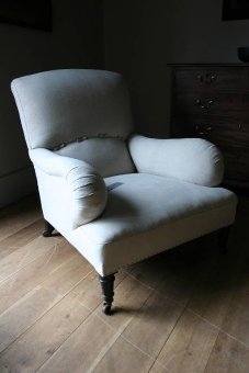A C19th English Howard style armchair