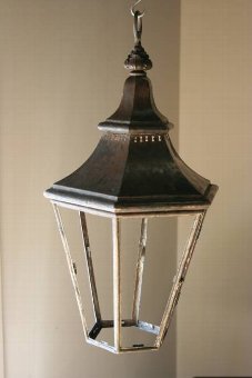 A C19th English copper lantern